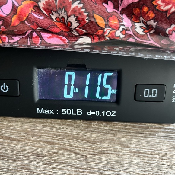 LandsEnd Red Floral Long Sleeve Midi Cotton Dress Size M - Picture 10 of 11